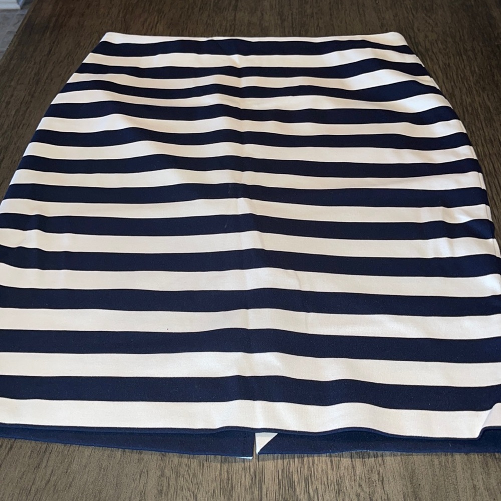 The Limited - Navy blue and white striped skirt